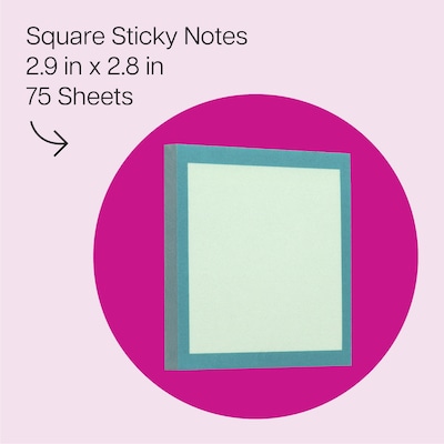 Post-it Square Notes, Blue, 2.9 x 2.9, 75 Sheets/Pad (SPE-33-2)