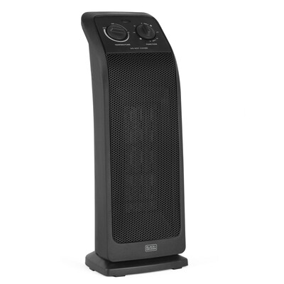 Black & Decker 1500-Watt Portable Ceramic Electric Tower Heater, Black (BHTC571)