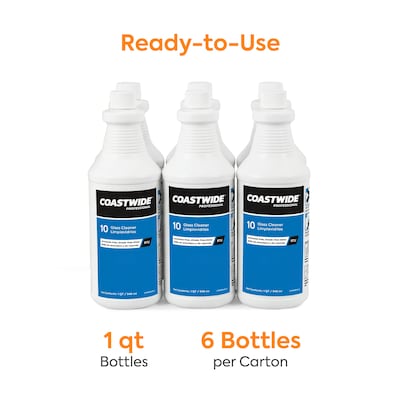 Coastwide Professional Glass Cleaner, 0.95L, 6/Carton (CW111032-A)