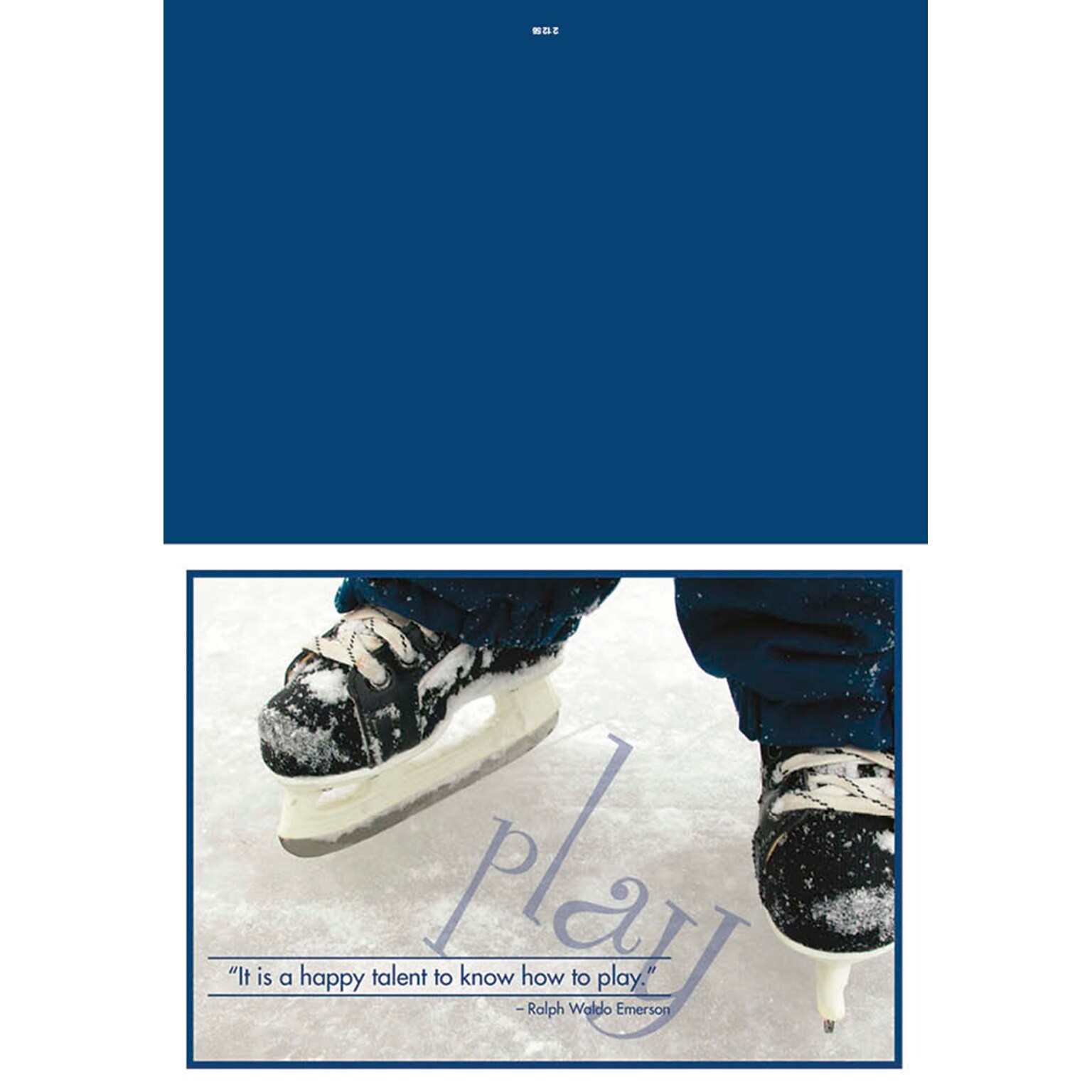 It is a happy talent to know how to play - hockey skates - 7 x 10 scored for folding to 7 x 5, 25 cards w/A7 envelopes per set