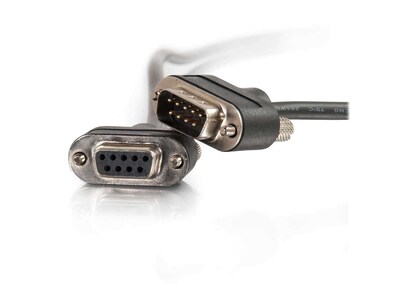 C2G Cables to Go 3' DB9 to DB9 Serial RS232 Cable with Low Profile Connectors, Male to Female, Black (52156)