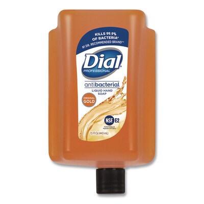 Dial Antibacterial Gold Liquid Hand Soap Refill for Versa Dispenser, Floral Scent, 15 oz., 6/Carton (DIA98561)