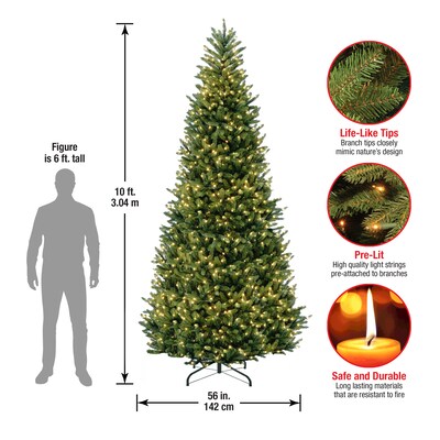 National Tree Company Natural Fraser Fir Artificial Christmas Trees NAFFSLH1-100LO