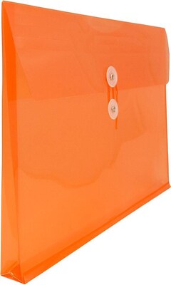 JAM Paper Premium Plastic Document File, Letter, Orange, 3/Pack (218B1ORX3)