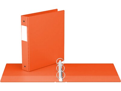 Davis Group Premium Economy 1 1/2" 3-Ring Non-View Binders, Orange, 6/Pack (2312-19-06)