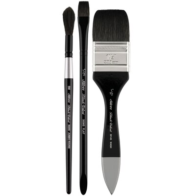 Silver Brush Black Velvet BEST Plein Air Brush Pack, 3/Pack (SLVWC3203S)