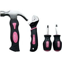 Apollo Tools Stubby Tool Set, 4-Piece, Pink/Black (DT0240P)