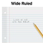 TRU RED™ Wide Ruled Filler Paper, 8" x 10.5", White, 100 Sheets/Pack, 12 Packs/Carton (TR23904)