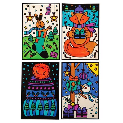 S&S Tis the Season Velvet Art Mini Posters, 4" x 6", 120/Pack (PS1470)