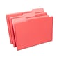 Quill Brand® File Folders, Assorted Tabs, 1/3-Cut, Legal, Red, 100/Box (741013RD)