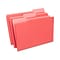 Quill Brand® File Folders, Assorted Tabs, 1/3-Cut, Legal, Red, 100/Box (741013RD)