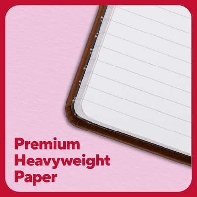 TRU RED™ 8” x 10” Large Hard Cover Narrow Ruled Journal, Cognac (TR61951)