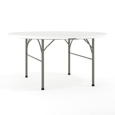 Flash Furniture Scarborough Folding Table, 60.5" x 60.5", White (DAD154Z)