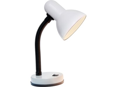 Creekwood Home Essentix Incandescent Desk Lamp, 14.25, White Glossy (CWD-1000-WH)