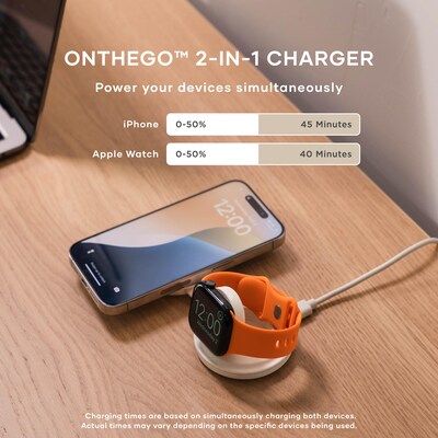 Satechi OntheGo 2-in-1 Wireless Charger, Sand (ST-QTG21W)