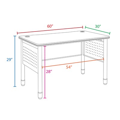 Regency Mesa Steel Training Desk, 60" x 30", Medium Oak (66150TDMO)