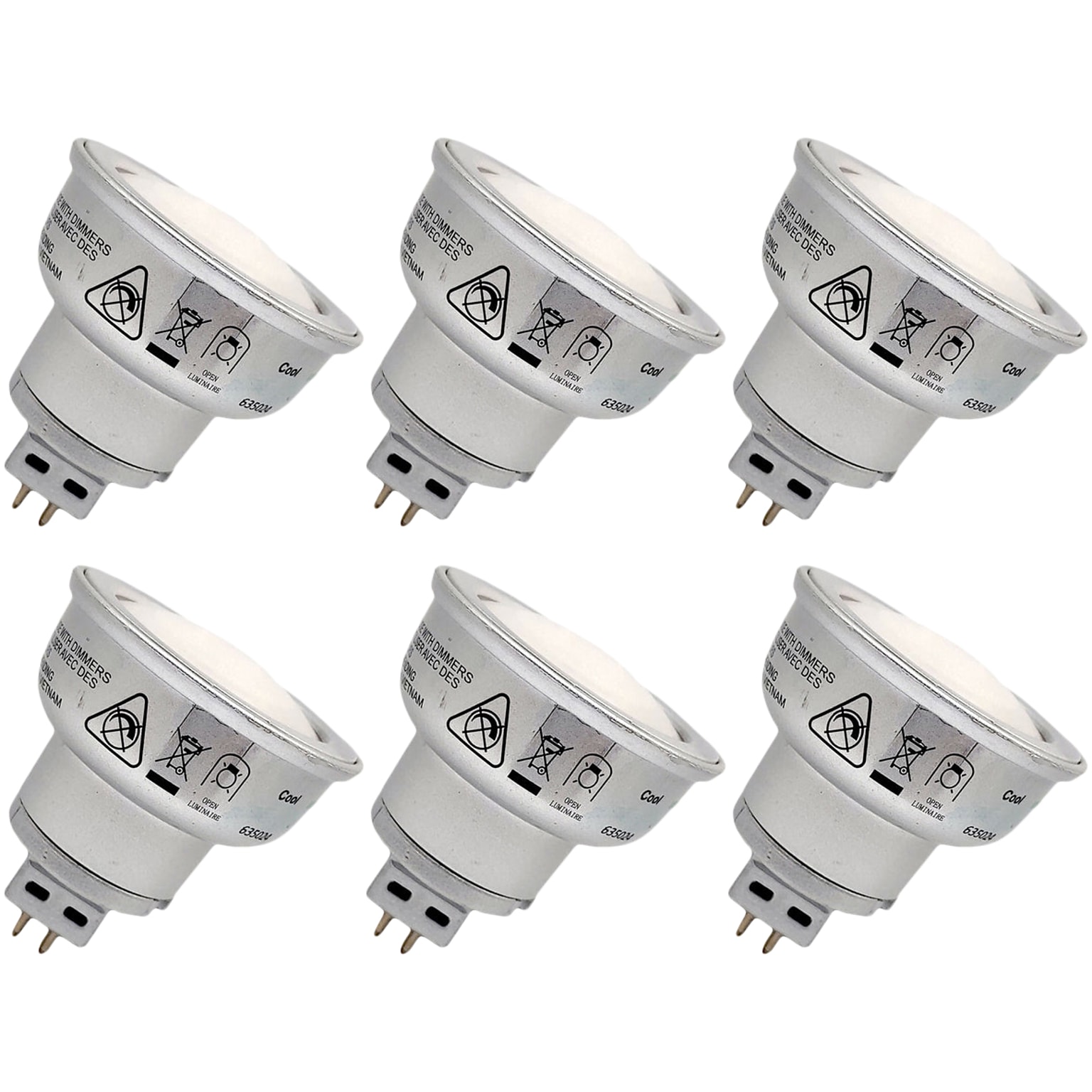 Viribright 4.2-Watt Cool White LED Floodlight Bulb, 6/Box (752148-6)