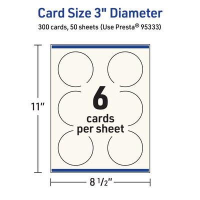 Avery Matte General Use Blank Cards, Ivory, 300/Box (95333)