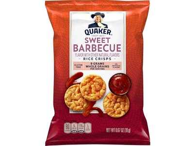 Quaker Gluten Free Savory Mix Rice Crisps, 10 oz., 15 Bags/Box (57841)