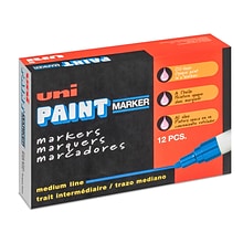 Uni Paint Marker, Bullet Point, Blue, Dozen (63603DZ)