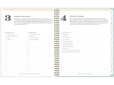 2025 Blue Sky Day Designer Secret Garden Mint Green 8.5" x 11" Weekly & Monthly Planner, Plastic Cover, Multicolor