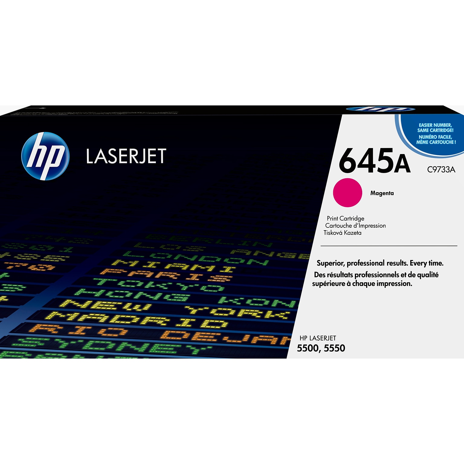 HP 645A Magenta Standard Yield Toner Cartridge, Prints Up to 12,000 Pages (C9733A)