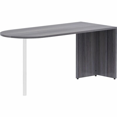 Lorell Essentials 29H x 66W Desk Peninsula, Weathered Charcoal (LLR69593)