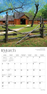 2024 BrownTrout Texas Places 12" x 24" Monthly Wall Calendar (9781975465322)