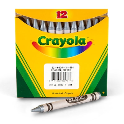 Crayola Bulk Crayons, Silver, 12/Pack, 6 Packs/Bundle (BIN520836084-6)