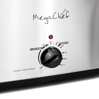 MegaChef 22 Qt Electric Roaster Oven, Silver (935121971M)