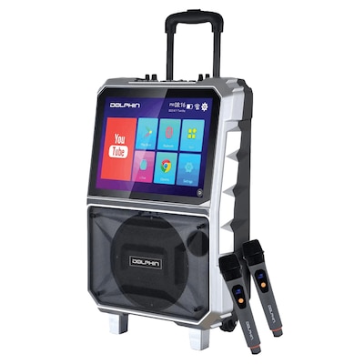 Dolphin® Audio Bluetooth Portable Karaoke Speaker with 14.1 Touchscreen and Wireless Microphone (KB
