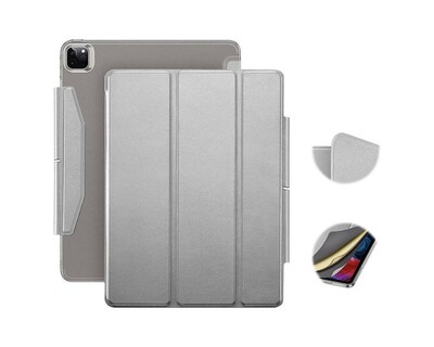SaharaCase ESR Folio Case for Apple iPad Pro 12.9" (4th, 5th, and 6th Gen 2020-2022), Gray (TB00025)