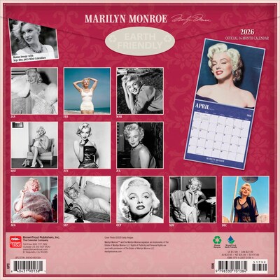 2026 BrownTrout Marilyn Monroe 12 x 12 Monthly Wall Calendar (9798330701384)