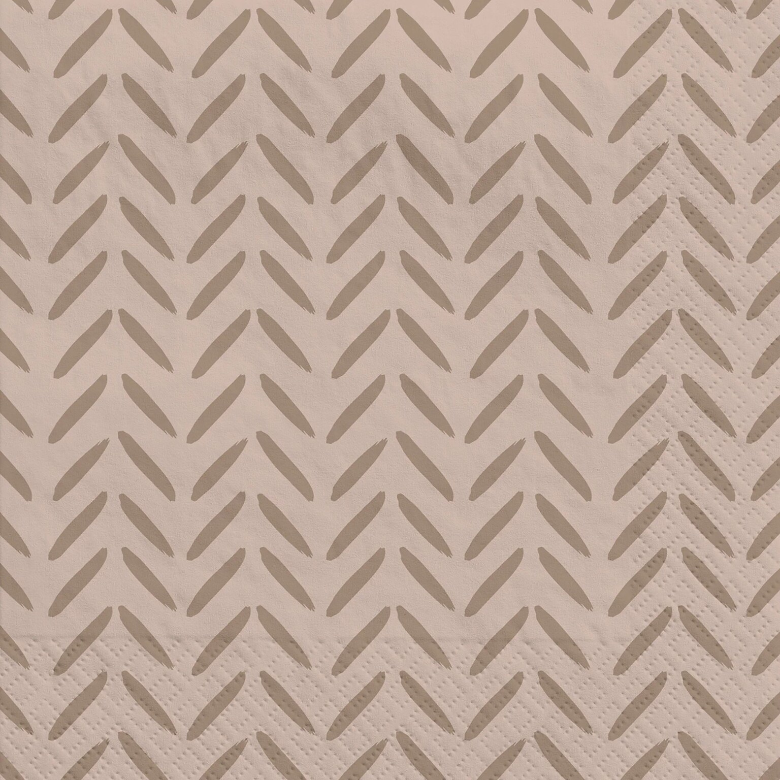 Party City Herringbone Beverage Napkin, 2-Ply, Taupe, 40 Napkins/Pack (AM600004)