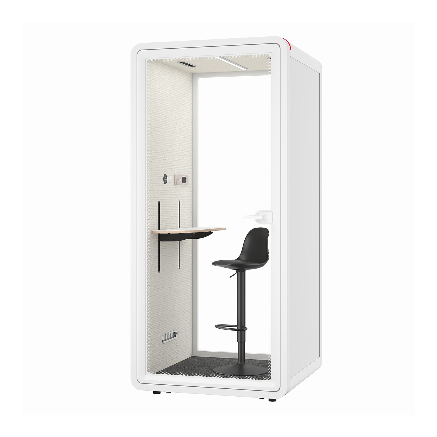 FlexiSpot NeoPod Modular Series 1-Person Privacy Booth with Switchable Privacy Glass, White (P1F3W-Pro)