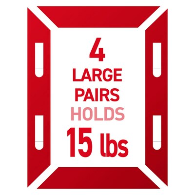 Command Large Hanging Strips, 15 lb., Black, 4/Pack (17206BLK-ES)