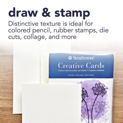 Strathmore Creative Cards & Envelopes, 4.875" x 3.5", Ivory, 6/Sheets, 3/Bundle (STTP20515-3)