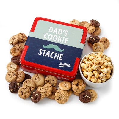 Mrs. Fields Fathers Day Cookie Stache Cookie Variety Pack Tin, Dozen (26FDCTIN121)