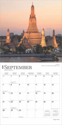 2025 BrownTrout Magic Places 12" x 12" Monthly Square Wall Calendar (9781975475130)
