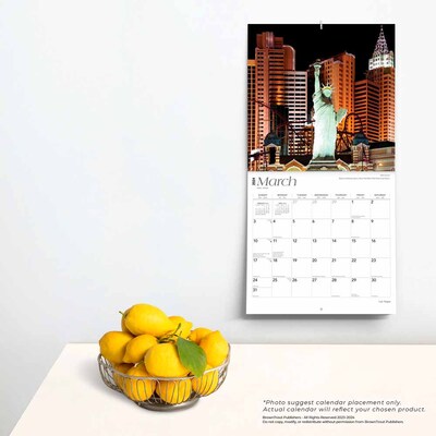 2024 BrownTrout Las Vegas 12" x 24" Monthly Wall Calendar (9781975463663)