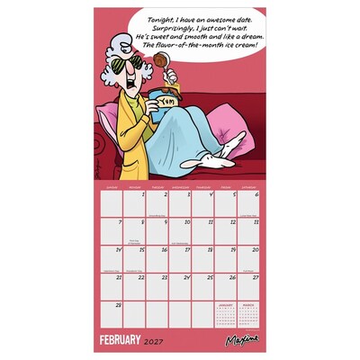 2027 TF Publishing Maxine 7" x 7" Monthly Wall Calendar, Multicolored (27-2104)