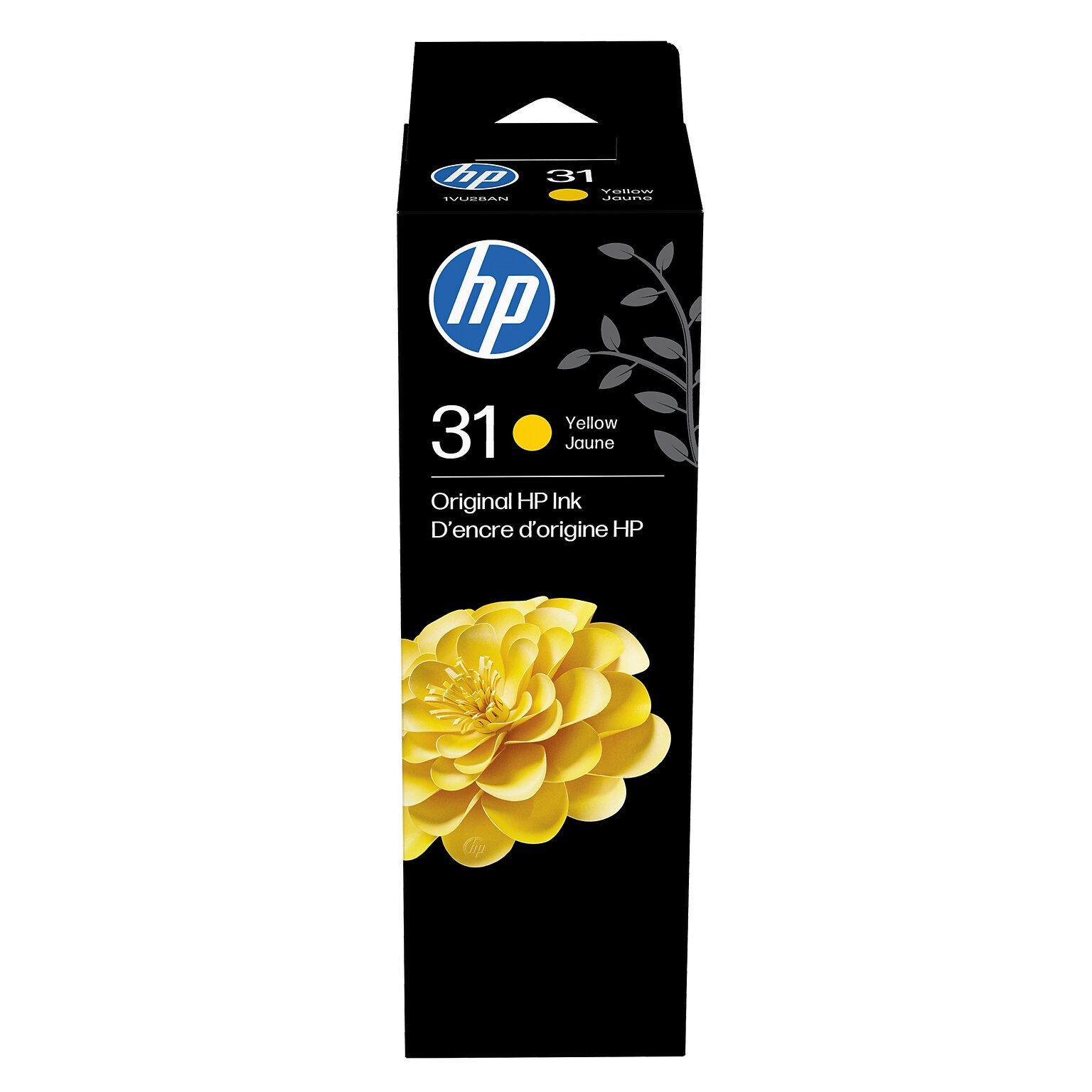 HP 31 Yellow Standard Yield Ink Cartridge Refill, Prints Up to 8,000 Pages (1VU28AN)