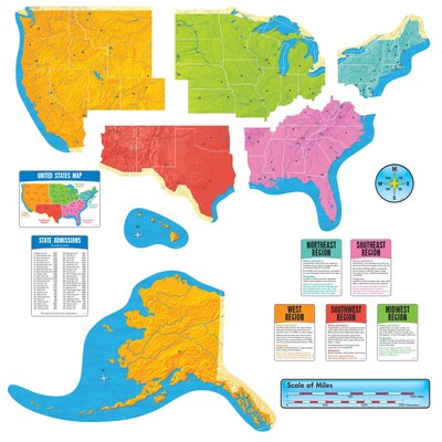 TREND The United States Wipe-Off Learning Set (T-19017)
