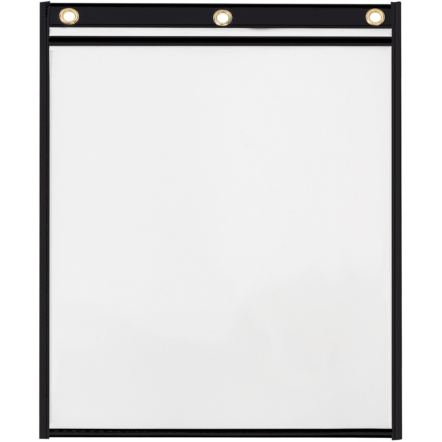 Partners Brand Vinyl Stitched Job Ticket Holders, 9 x 12, Black, 15/Case (JTH150)