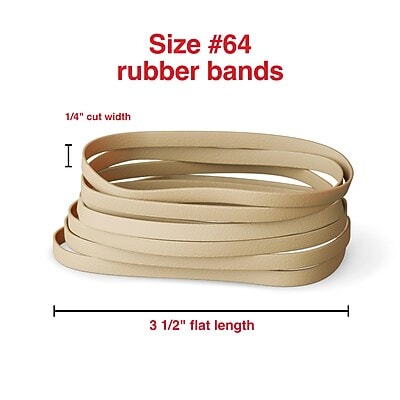 Staples Economy #64 Rubber Bands, 3-1/2x1/4, 380/Pack (28618-CC)
