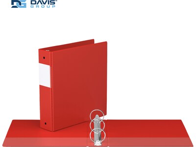 Davis Group Premium Economy 2 3-Ring Non-View Binders, Red, 6/Pack (2313-03-06)