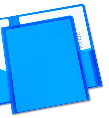 Avery Translucent 2 Pocket Plastic Presentation Folder, Blue (47811)