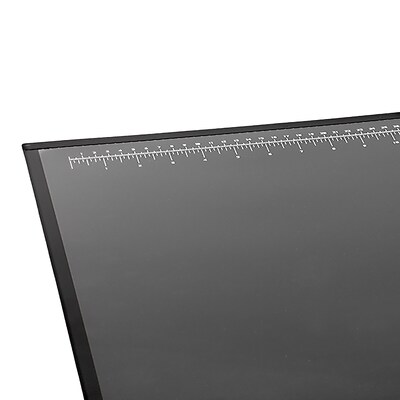 Artistic Logo Pad Anti-Slip Rubber Desk Pad, 24" x 19", Black/Clear (41100)