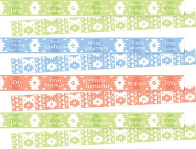 Barker Creek Celebrate Thoughtfulness Borders/Trim, 0.5 x 140, Assorted Colors, 48/Set (BC3867)