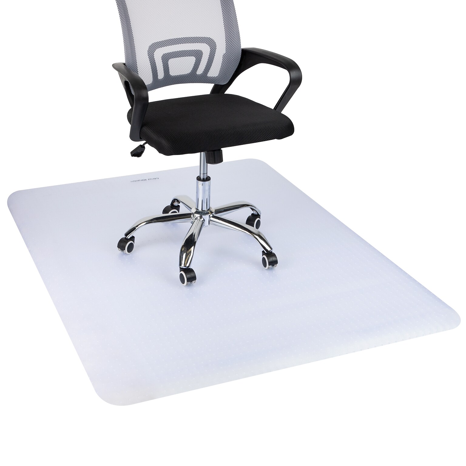 Mind Reader Carpet Chair Mat, 46 x 60, Low-Pile, Clear (LOFFCREC-CLR)